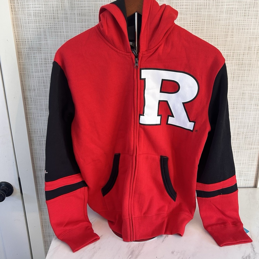 Rutgers Scarlet Knights Kids Youth Hoodie Sweatshirt Zip New! Sz Large‎ 14-16 QQ